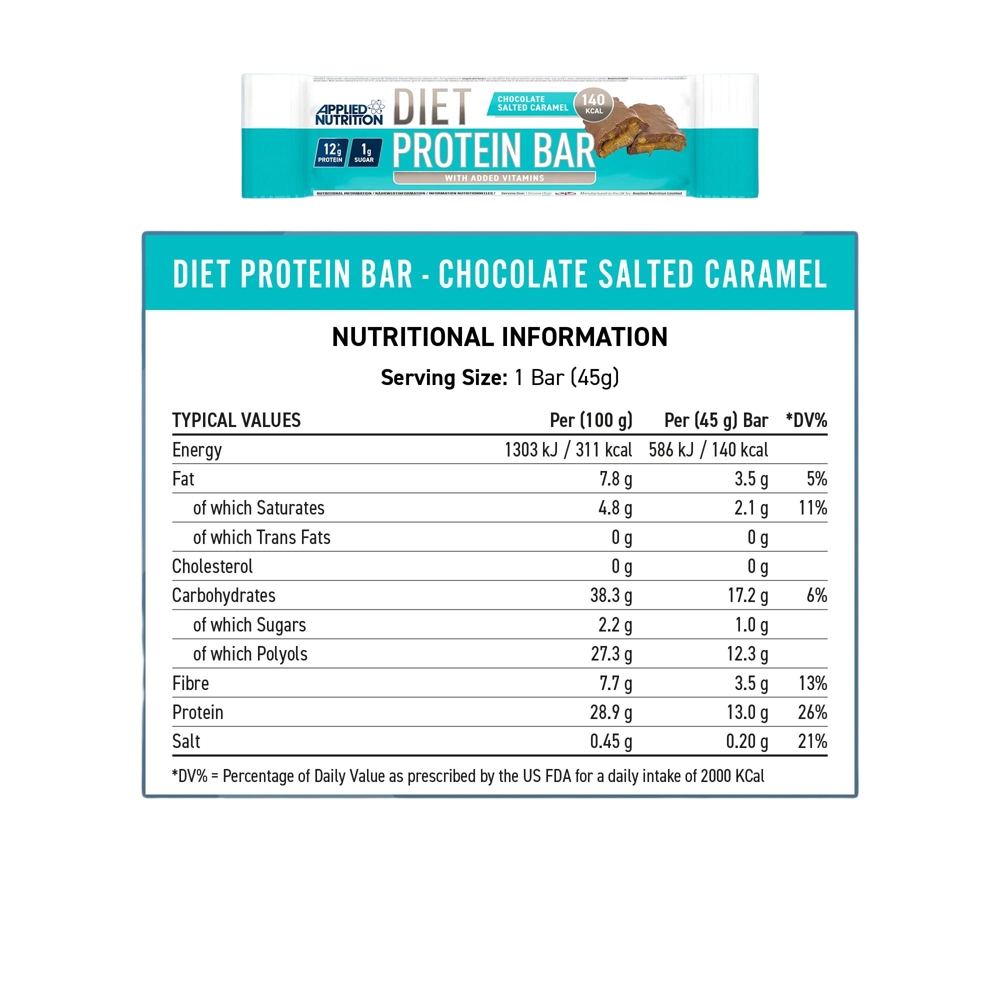 Applied Nutrition Diet Protein Bar 12 x 45g